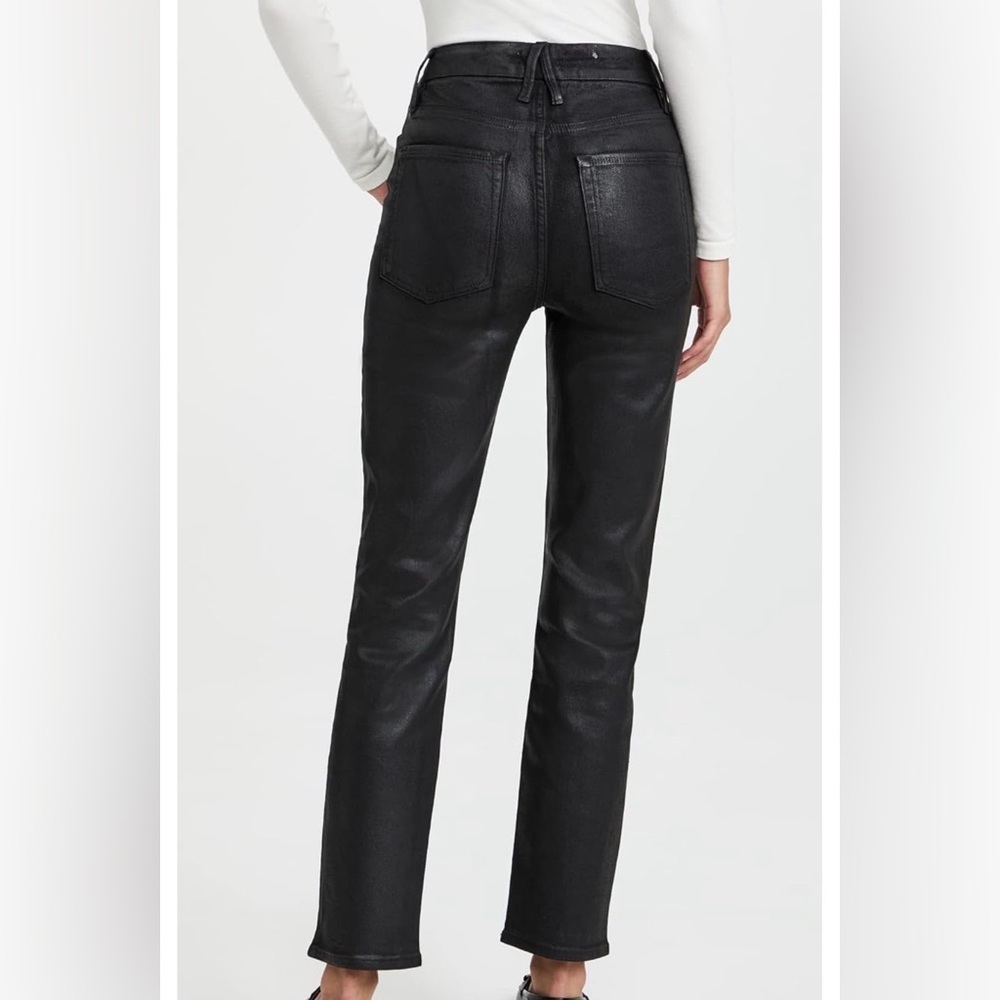 Good American Women's Good Classic Coated Pants Size 4/27 - Picture 3 of 15